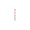 Barrier posts | Steel tube 70 x 70 mm | foldable, with triangular locking mechanism | with lifting and tilting mechanism | hot-dip galvanized and white coatedwith three red reflecting stripes | without eyelet